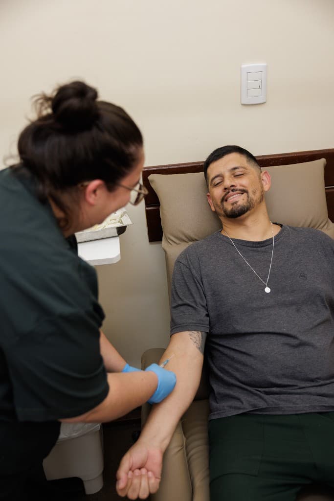 Paciente sendo atendido